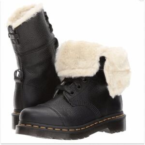 Dr. Martens Aimilita Faux Fur-lined Boots Women’s Size 10 – Black